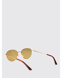 Bottega Veneta Round Metal Frame Sunglasses Men Gold