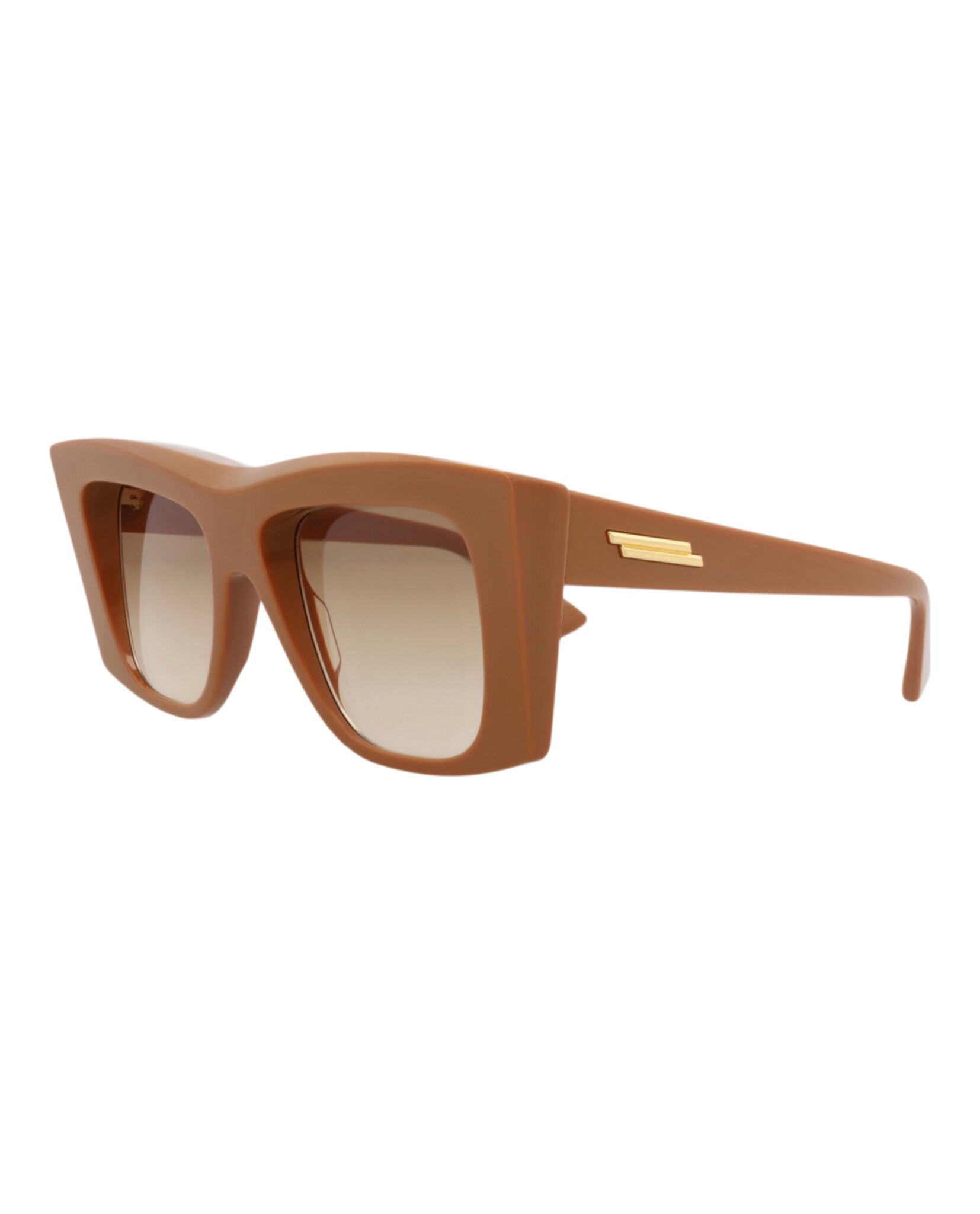 Bottega Veneta Womens Square/Rectangle Brown Brown Brown Fashion Designer Eyewear