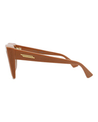 Bottega Veneta Womens Square/Rectangle Brown Brown Brown Fashion Designer Eyewear