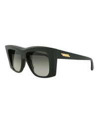 Bottega Veneta Womens Square/Rectangle Green Green Green Fashion Designer Eyewear