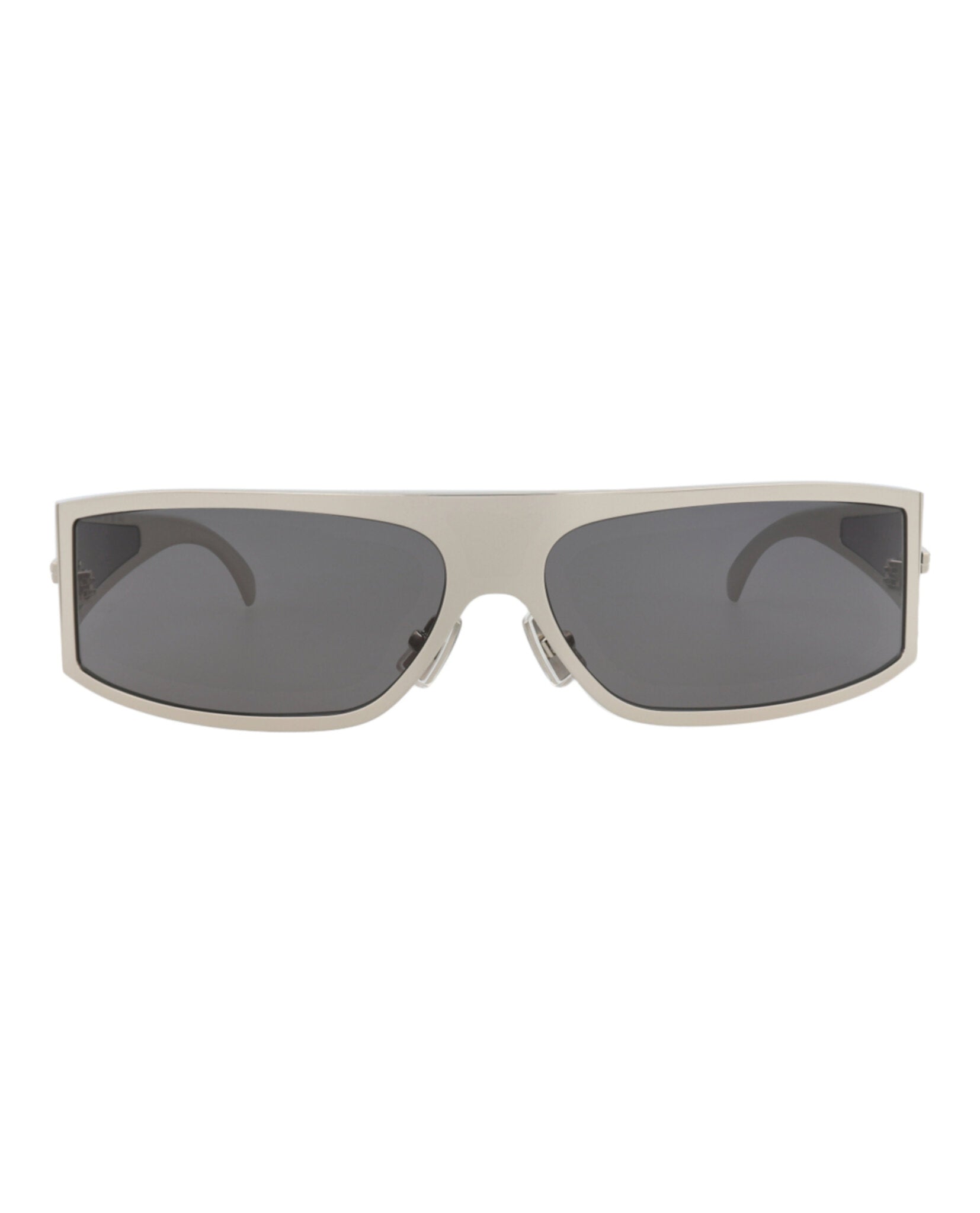 Bottega Veneta Bottega Veneta Unisex Shield/Wrap Silver Silver Grey Fashion Designer Eyewear