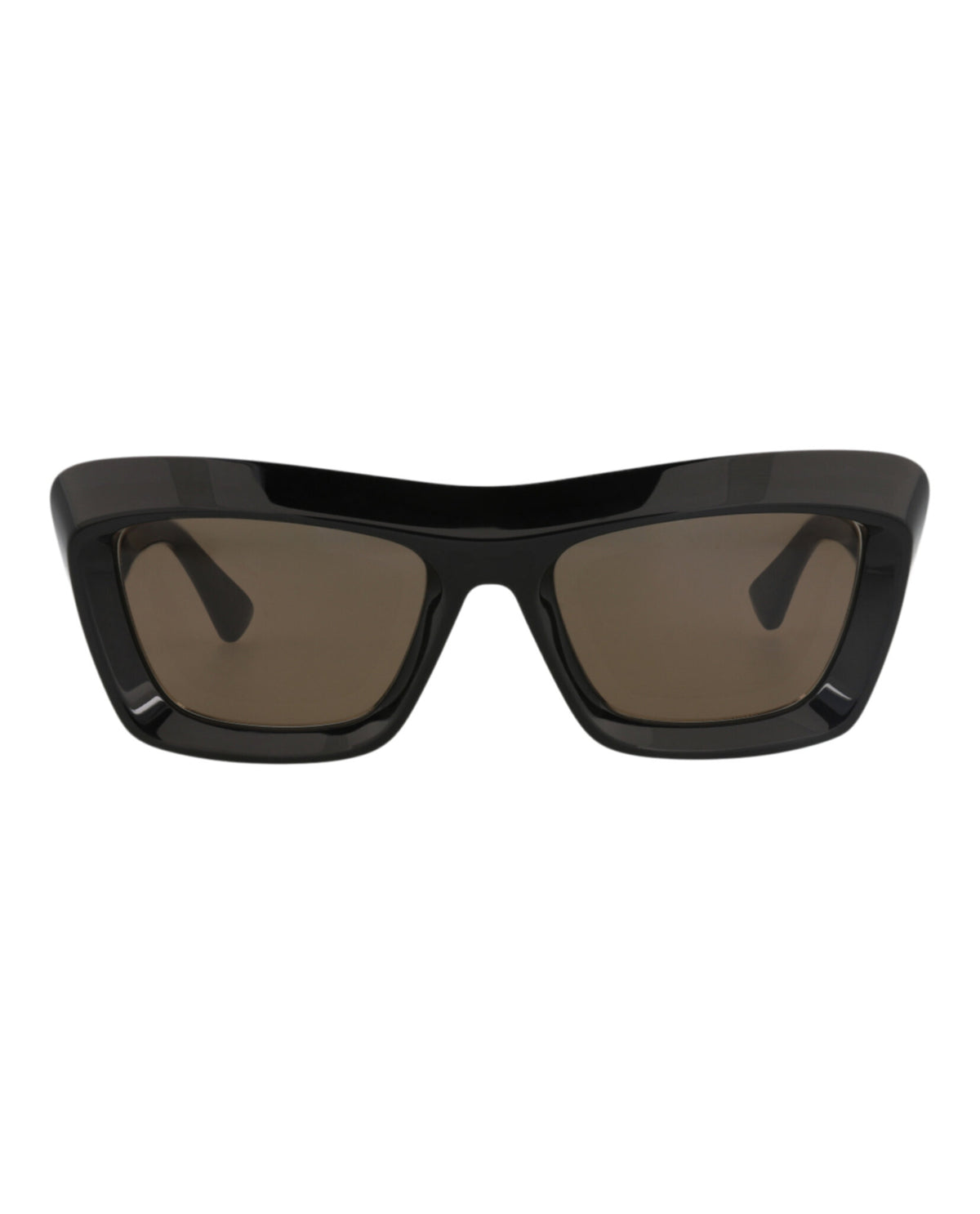 Bottega Veneta Bottega Veneta Womens Square/Rectangle Black Black Brown Fashion Designer Eyewear