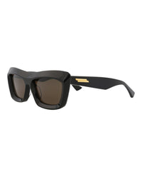 Bottega Veneta Bottega Veneta Womens Square/Rectangle Black Black Brown Fashion Designer Eyewear