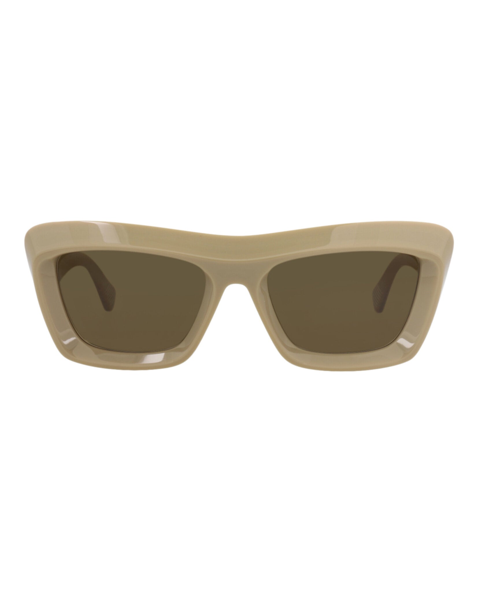 Bottega Veneta Womens Square/Rectangle Brown Brown Brown Fashion Designer Eyewear