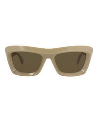 Bottega Veneta Womens Square/Rectangle Brown Brown Brown Fashion Designer Eyewear