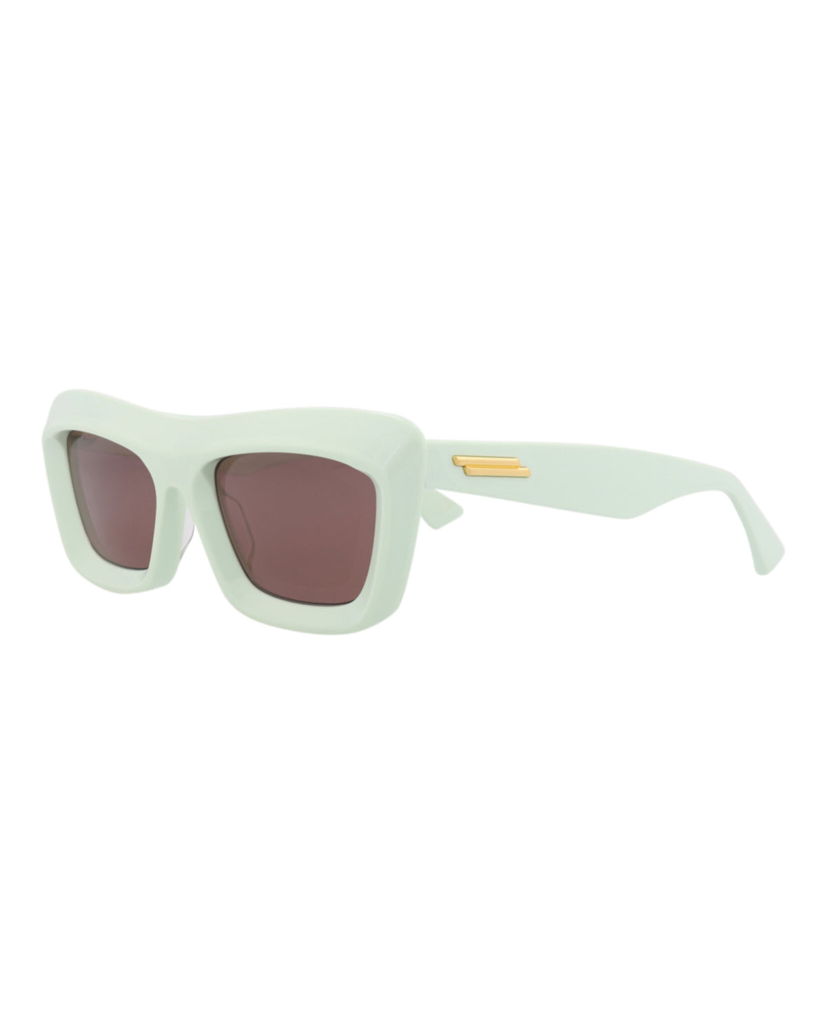 Bottega Veneta Womens Square/Rectangle Green Green Brown Fashion Designer Eyewear