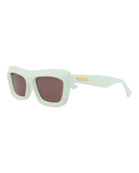 Bottega Veneta Womens Square/Rectangle Green Green Brown Fashion Designer Eyewear