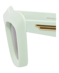 Bottega Veneta Womens Square/Rectangle Green Green Brown Fashion Designer Eyewear