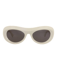 Bottega Veneta Womens Aviator White White Grey Fashion Designer Eyewear