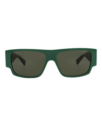 Bottega Veneta Mens Square/Rectangle Green Green Green Fashion Designer Eyewear