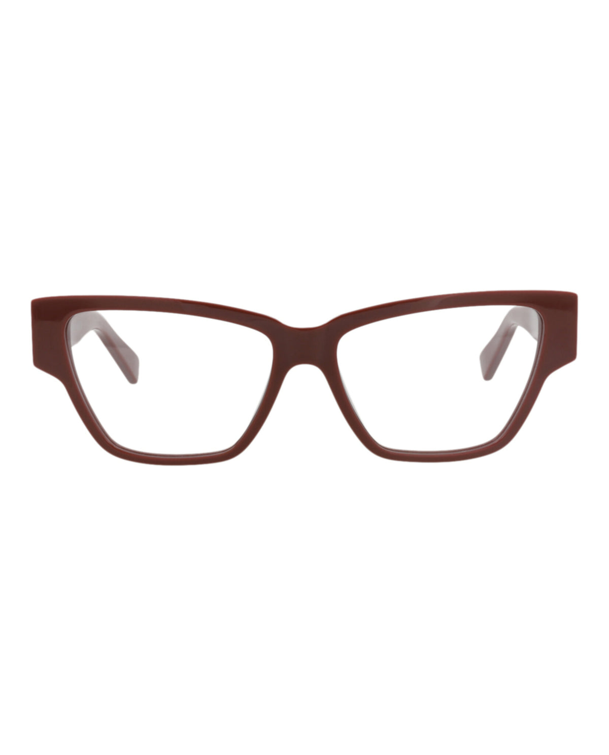 Bottega Veneta Womens Cat Eye Burgundy Burgundy Transparent Fashion Designer Eyewear