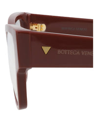 Bottega Veneta Womens Cat Eye Burgundy Burgundy Transparent Fashion Designer Eyewear