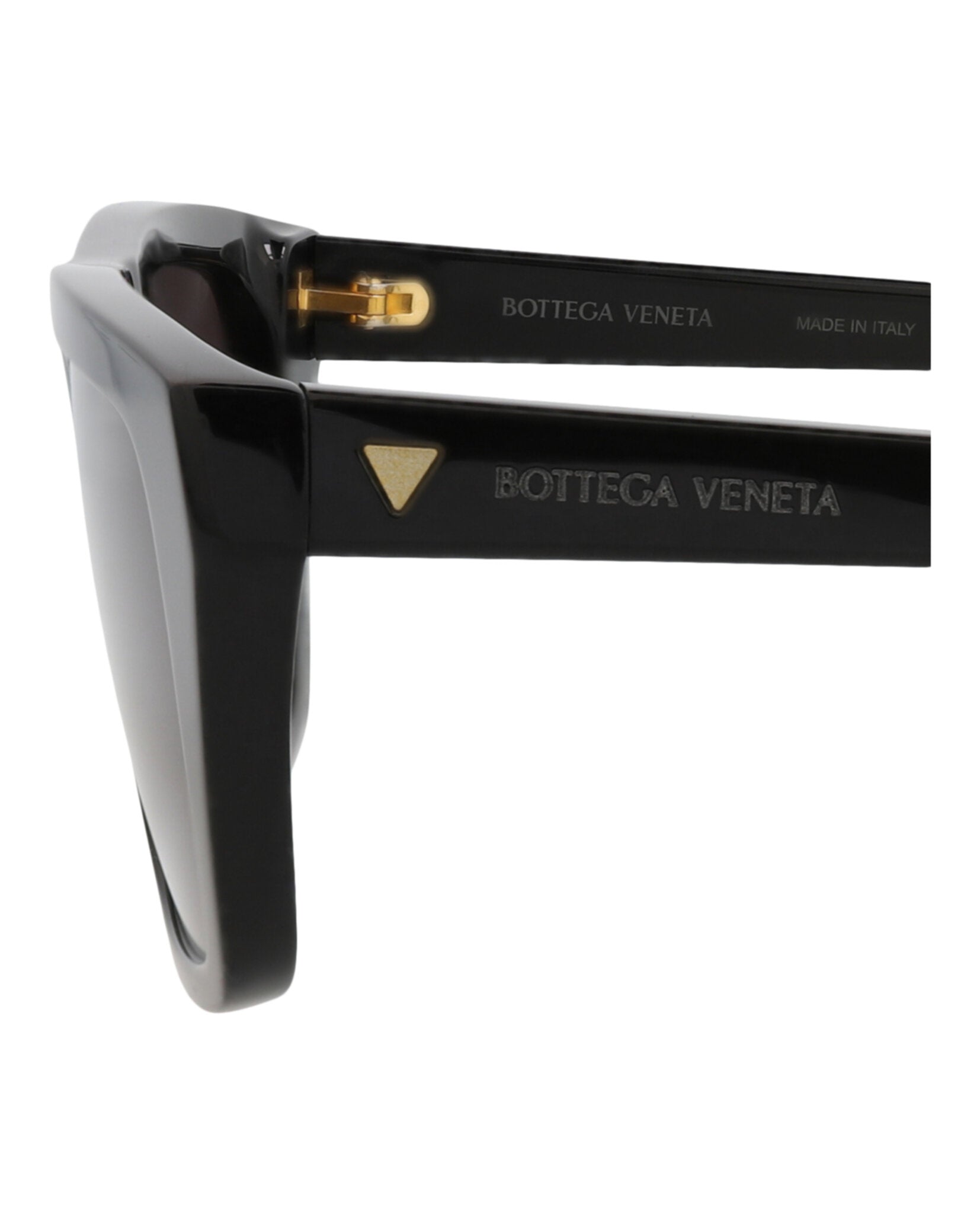 Bottega Veneta Womens Square/Rectangle Black Black Grey Fashion Designer Eyewear