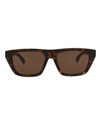 Bottega Veneta Womens Square/Rectangle Havana Havana Brown Fashion Designer Eyewear