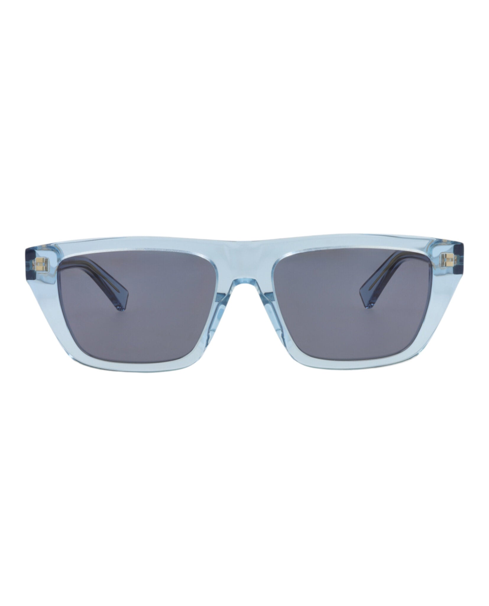 Bottega Veneta Bottega Veneta Womens Square/Rectangle Light Blue Light Blue Blue Fashion Designer Eyewear