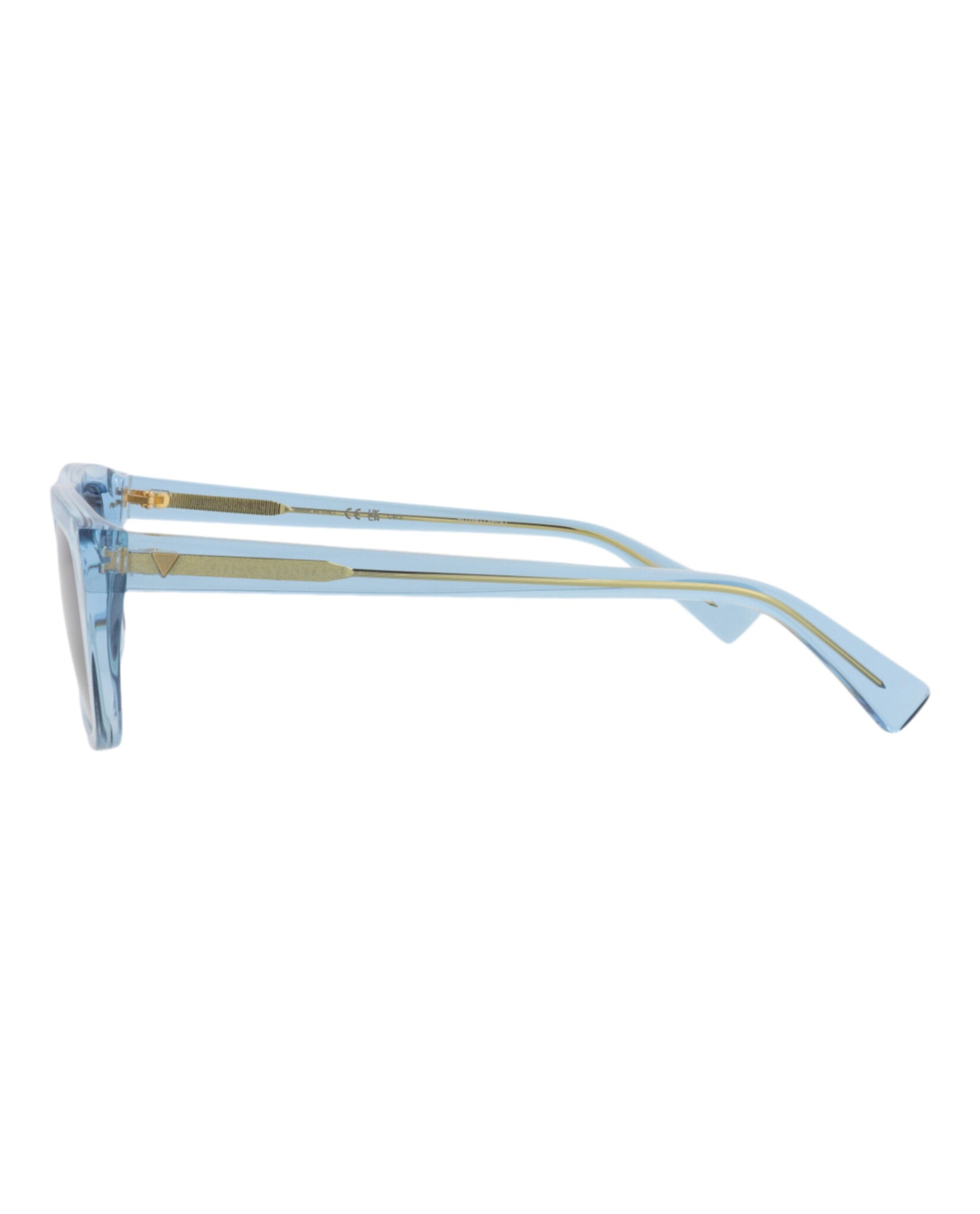 Bottega Veneta Bottega Veneta Womens Square/Rectangle Light Blue Light Blue Blue Fashion Designer Eyewear
