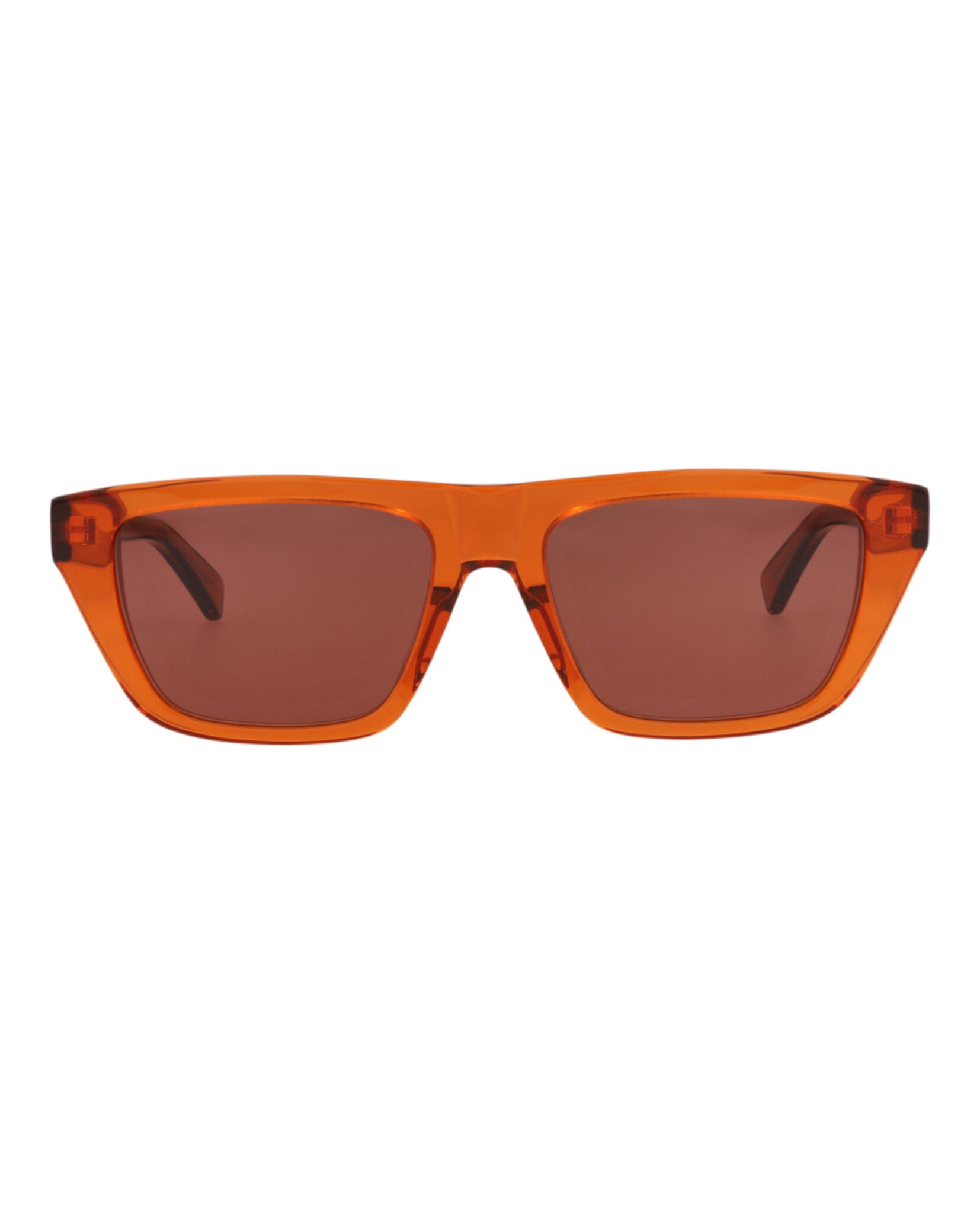 Bottega Veneta Bottega Veneta Womens Square/Rectangle Orange Orange Red Fashion Designer Eyewear