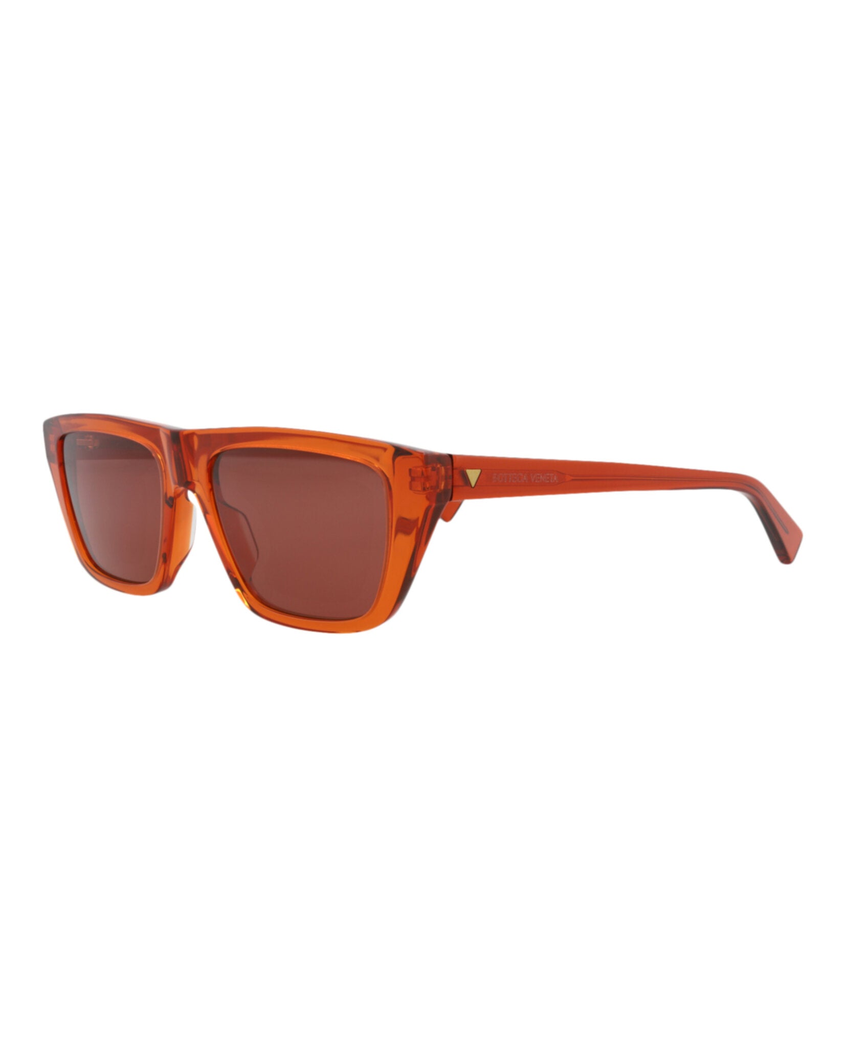Bottega Veneta Bottega Veneta Womens Square/Rectangle Orange Orange Red Fashion Designer Eyewear