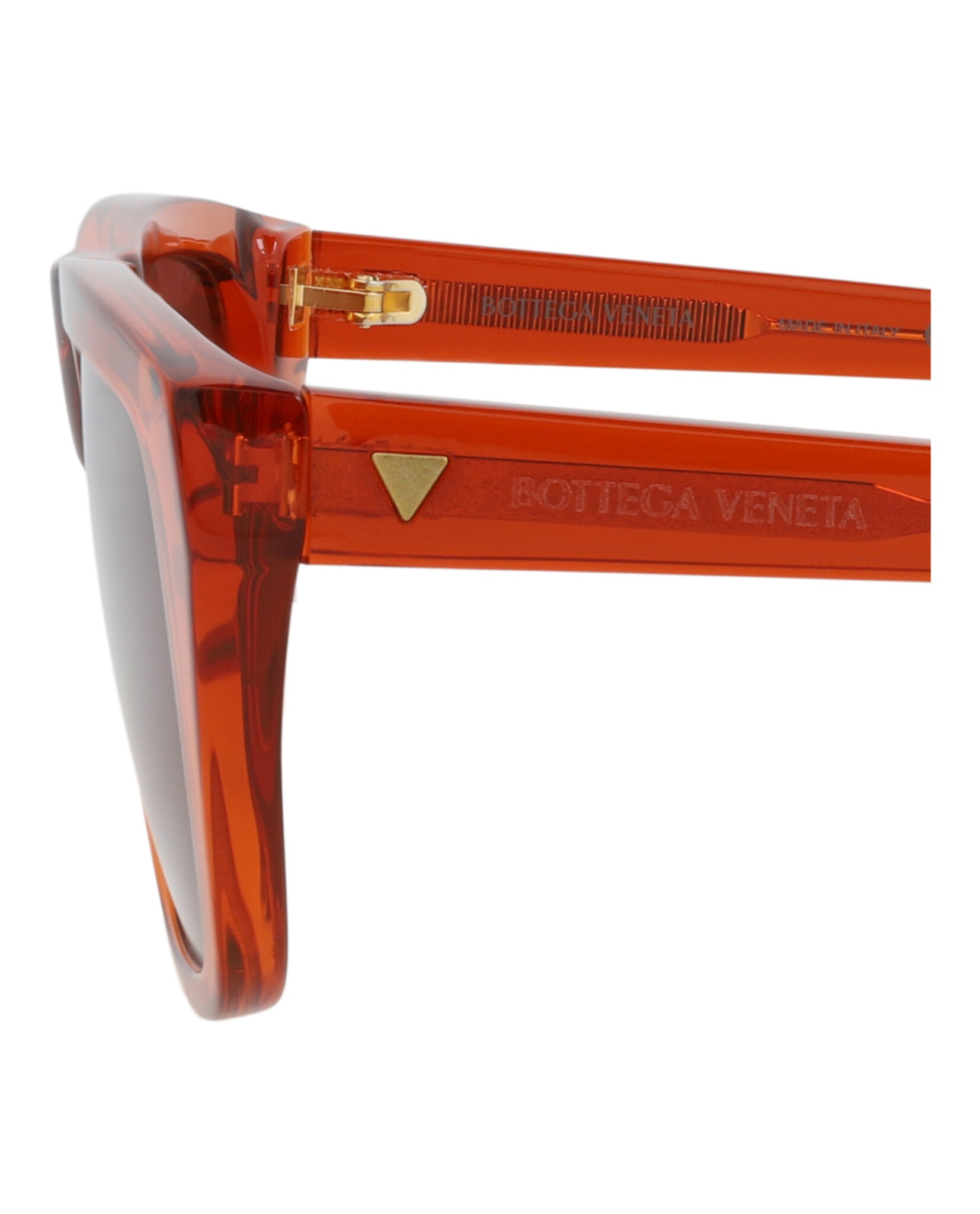 Bottega Veneta Bottega Veneta Womens Square/Rectangle Orange Orange Red Fashion Designer Eyewear