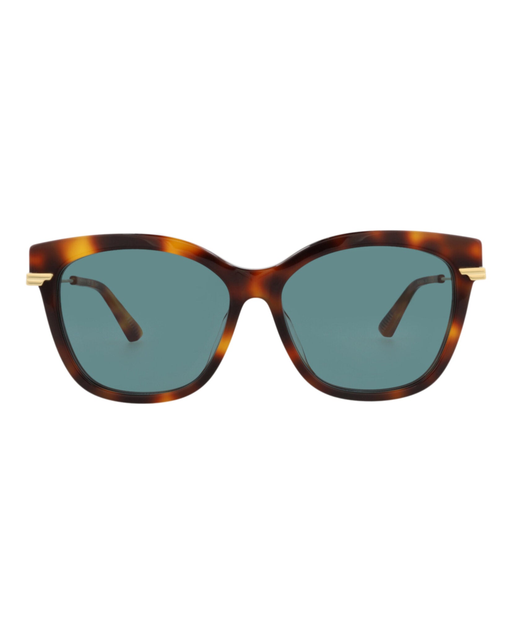 Bottega Veneta Bottega Veneta Womens Cat Eye Havana Gold Green Fashion Designer Eyewear