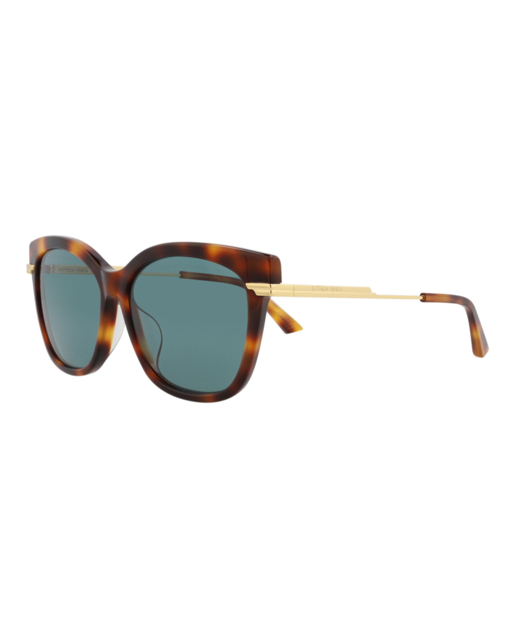Bottega Veneta Bottega Veneta Womens Cat Eye Havana Gold Green Fashion Designer Eyewear