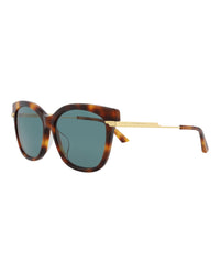 Bottega Veneta Bottega Veneta Womens Cat Eye Havana Gold Green Fashion Designer Eyewear