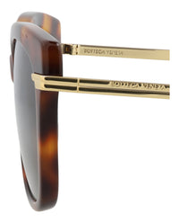 Bottega Veneta Bottega Veneta Womens Cat Eye Havana Gold Green Fashion Designer Eyewear
