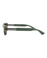 Bottega Veneta Unisex Square/Rectangle Green Black Copper Fashion Designer Eyewear
