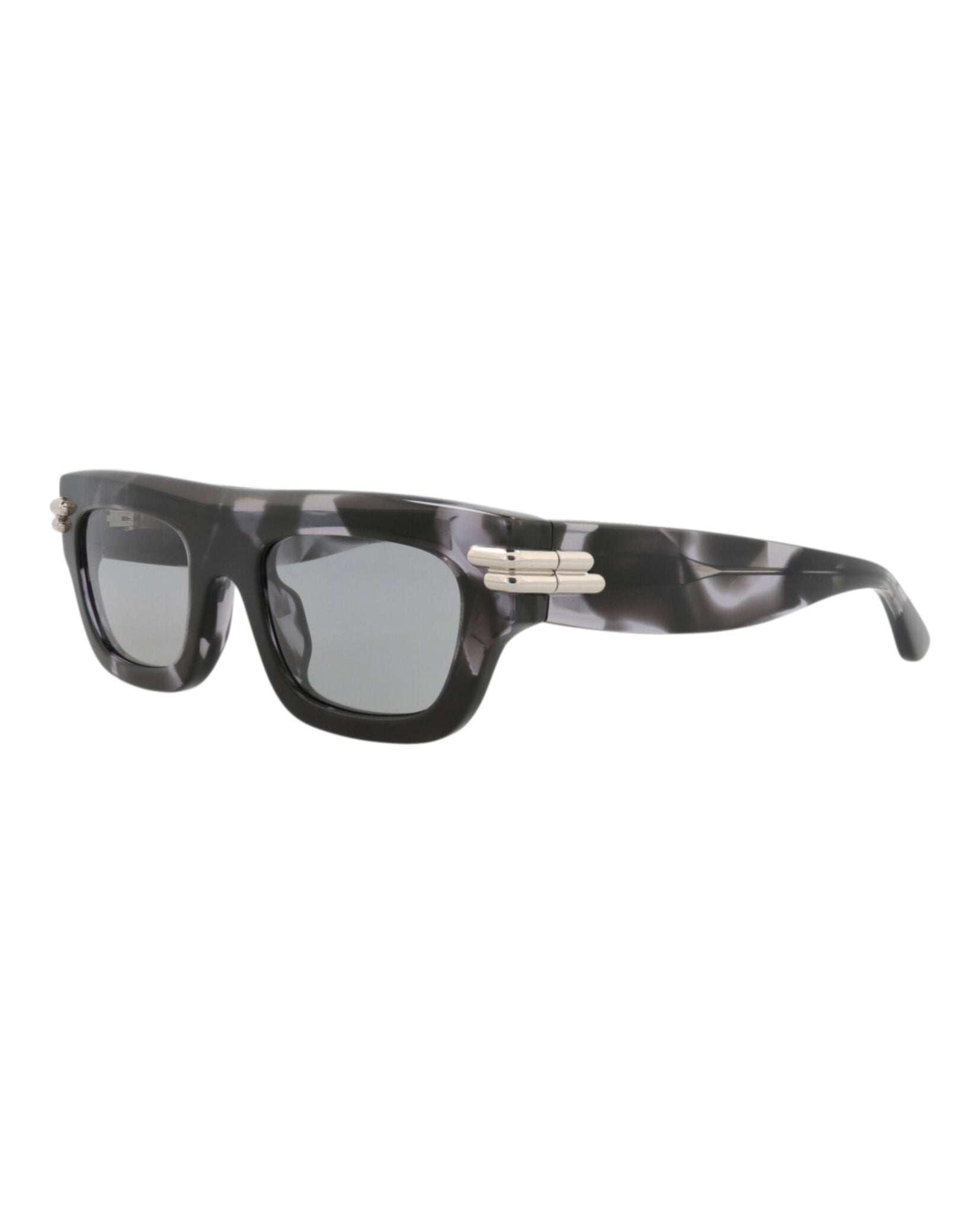 Bottega Veneta Unisex Square/Rectangle Havana Havana Grey Fashion Designer Eyewear
