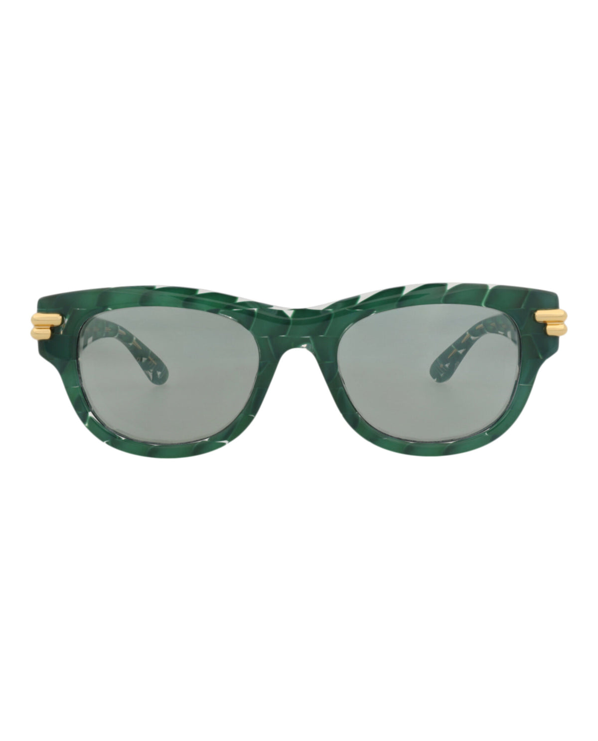 Bottega Veneta Bottega Veneta Unisex Square/Rectangle Green Green Green Fashion Designer Eyewear