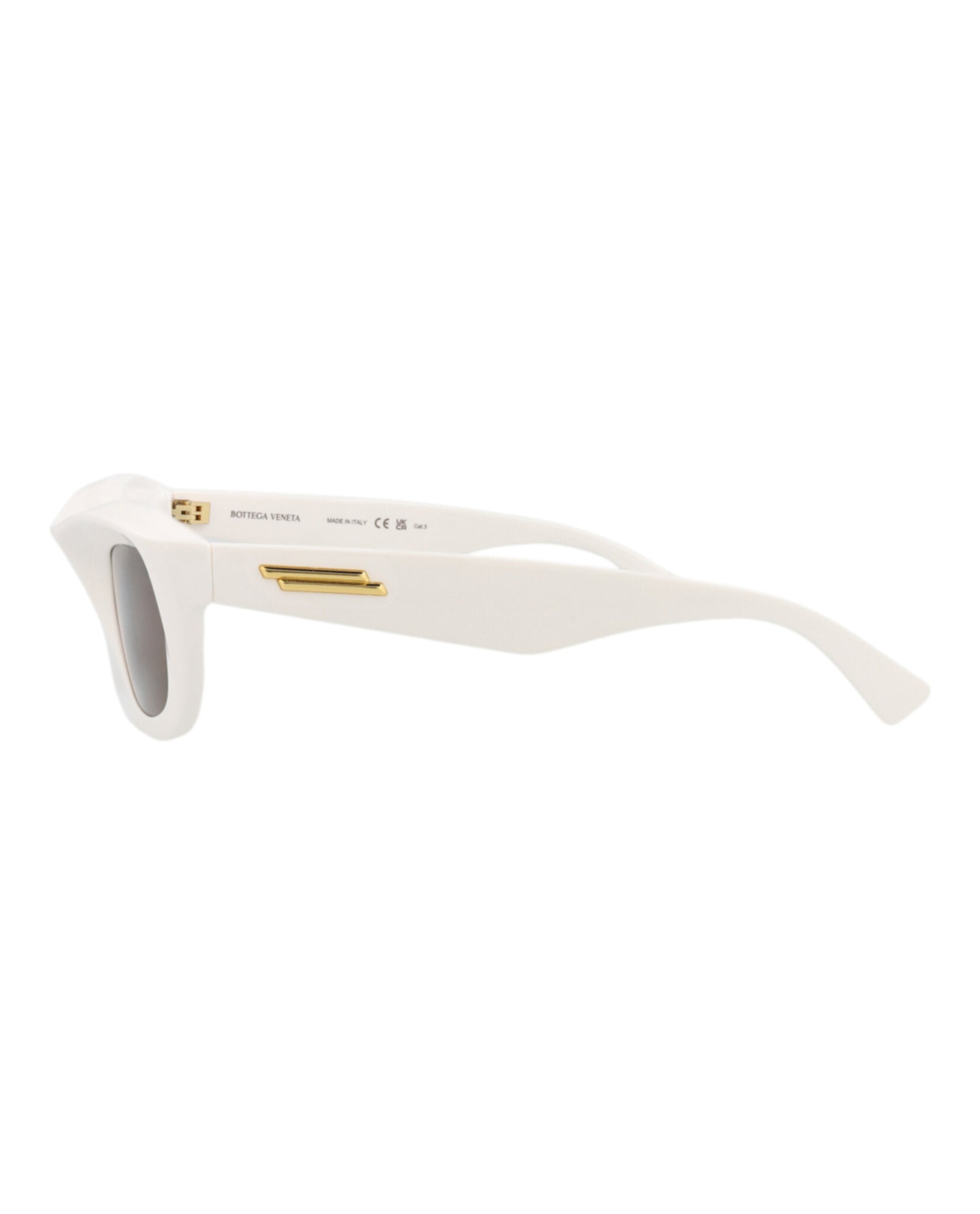 Bottega Veneta Unisex Square/Rectangle Ivory Ivory Brown Fashion Designer Eyewear