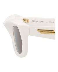 Bottega Veneta Unisex Square/Rectangle Ivory Ivory Brown Fashion Designer Eyewear
