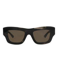 Bottega Veneta Bottega Veneta Womens Square/Rectangle Black Black Brown Fashion Designer Eyewear