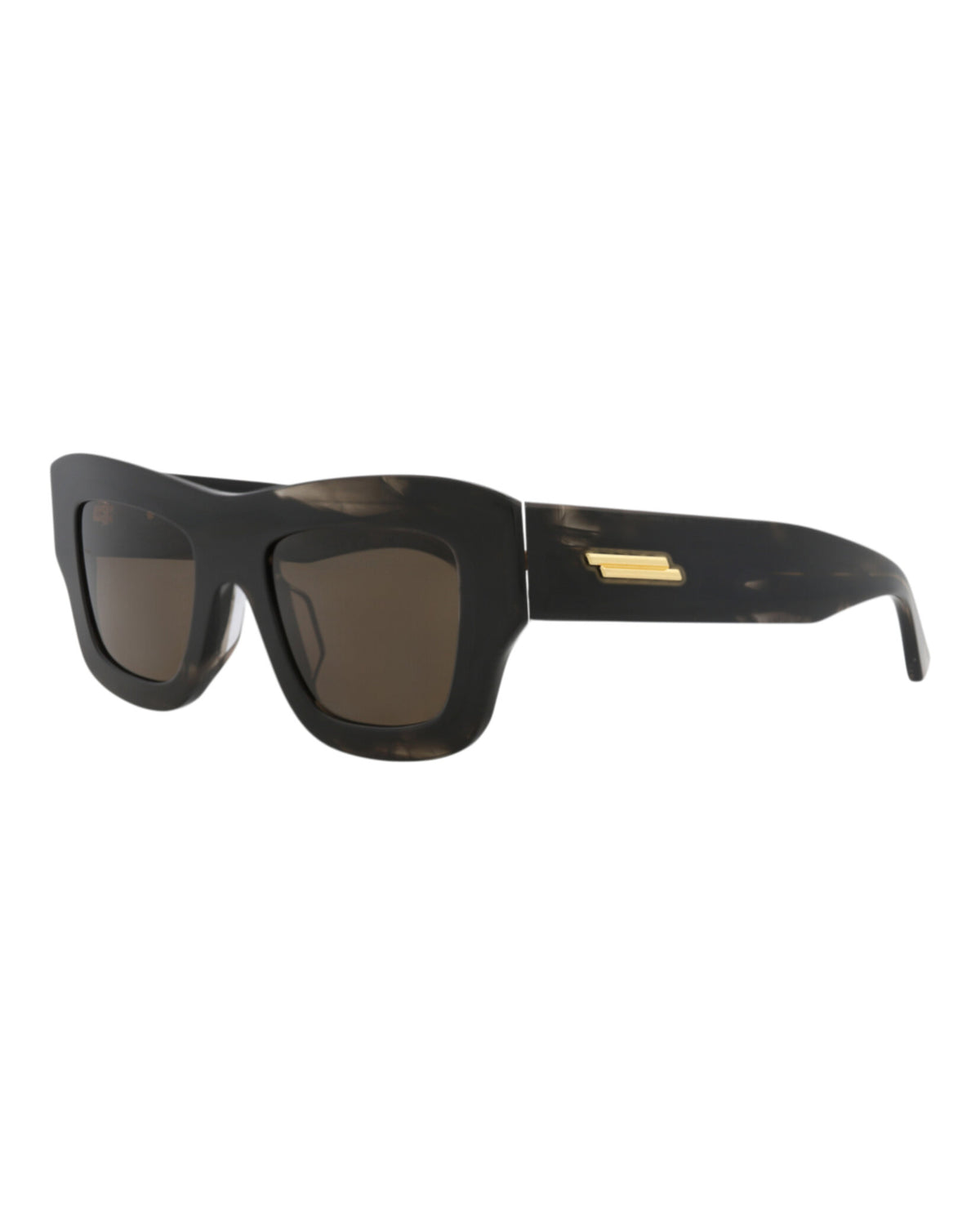 Bottega Veneta Bottega Veneta Womens Square/Rectangle Black Black Brown Fashion Designer Eyewear