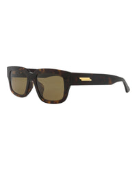 Bottega Veneta Bottega Veneta Unisex Square/Rectangle Havana Havana Brown Fashion Designer Eyewear