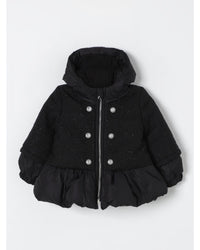 Balmain Kids Hooded Quilted Jacket Black Puffer Jackets 2T Black