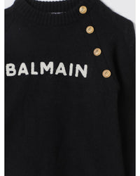 Balmain Kids Pullover Sweater Black Cardigans