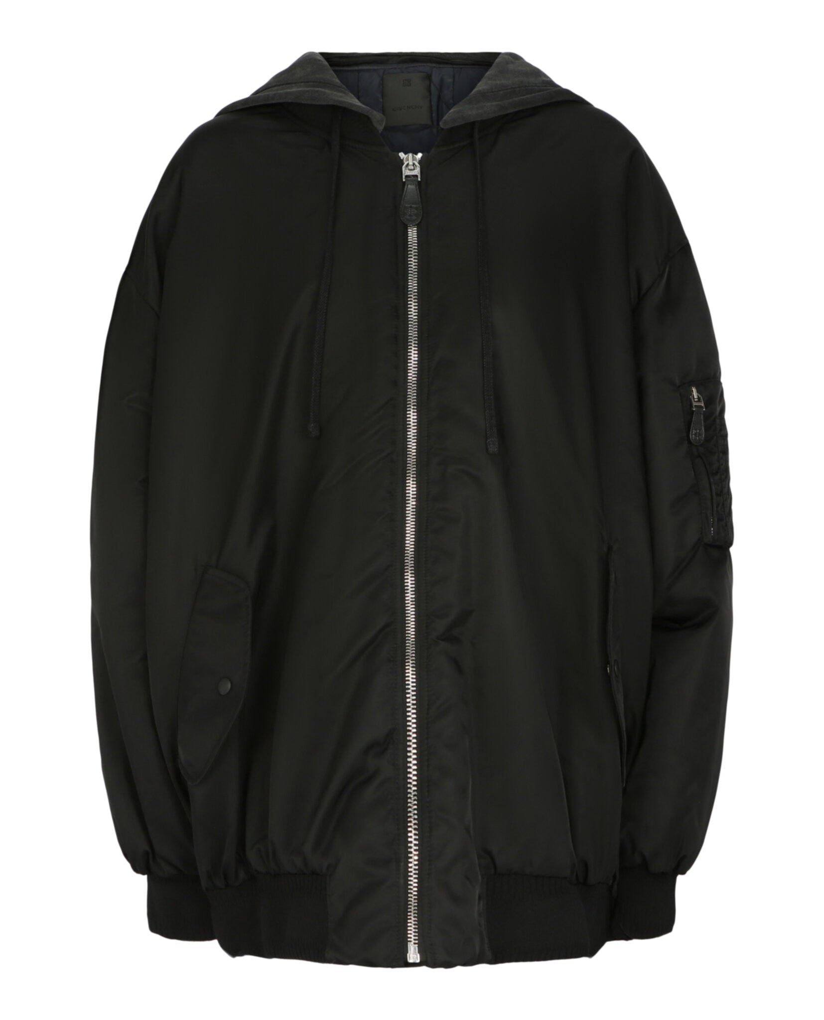 Givenchy Givenchy Womens Oversized Hooded Bomber Jacket
