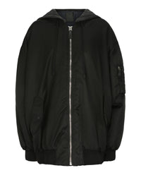 Givenchy Givenchy Womens Oversized Hooded Bomber Jacket