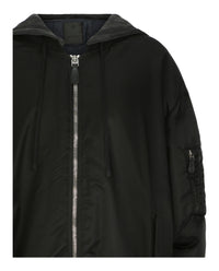 Givenchy Givenchy Womens Oversized Hooded Bomber Jacket