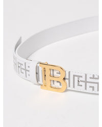 Balmain Monogram Leather Belt Kids Black