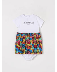 Balmain Infant Romper Geometric Print Kids Multicolor