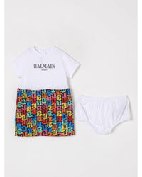 Balmain Infant Romper Geometric Print Kids Multicolor
