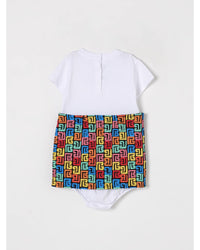 Balmain Infant Romper Geometric Print Kids Multicolor