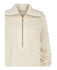 Givenchy Womens Long Fringed Sweater