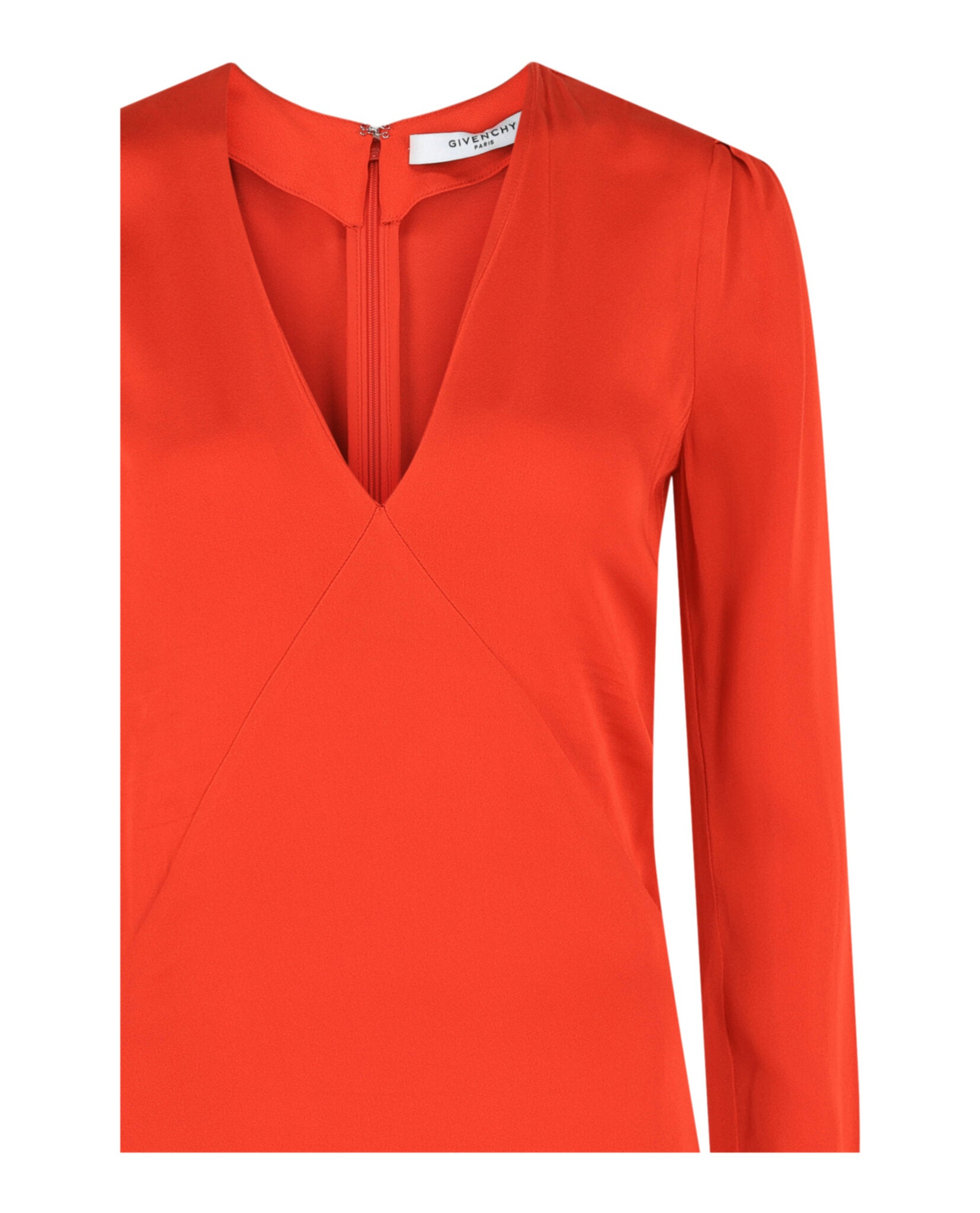 Givenchy Givenchy Womens V-Neck Long Sleeve Dress