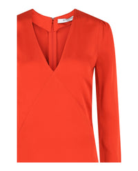 Givenchy Givenchy Womens V-Neck Long Sleeve Dress