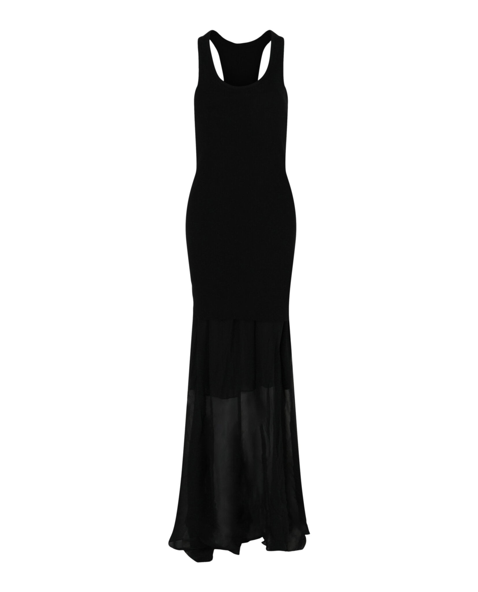 Givenchy Womens Ribbed Bustier Mesh Maxi Dress