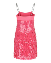 Givenchy Womens Sequin Chain-Strap Mini Dress