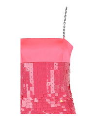 Givenchy Womens Sequin Chain-Strap Mini Dress